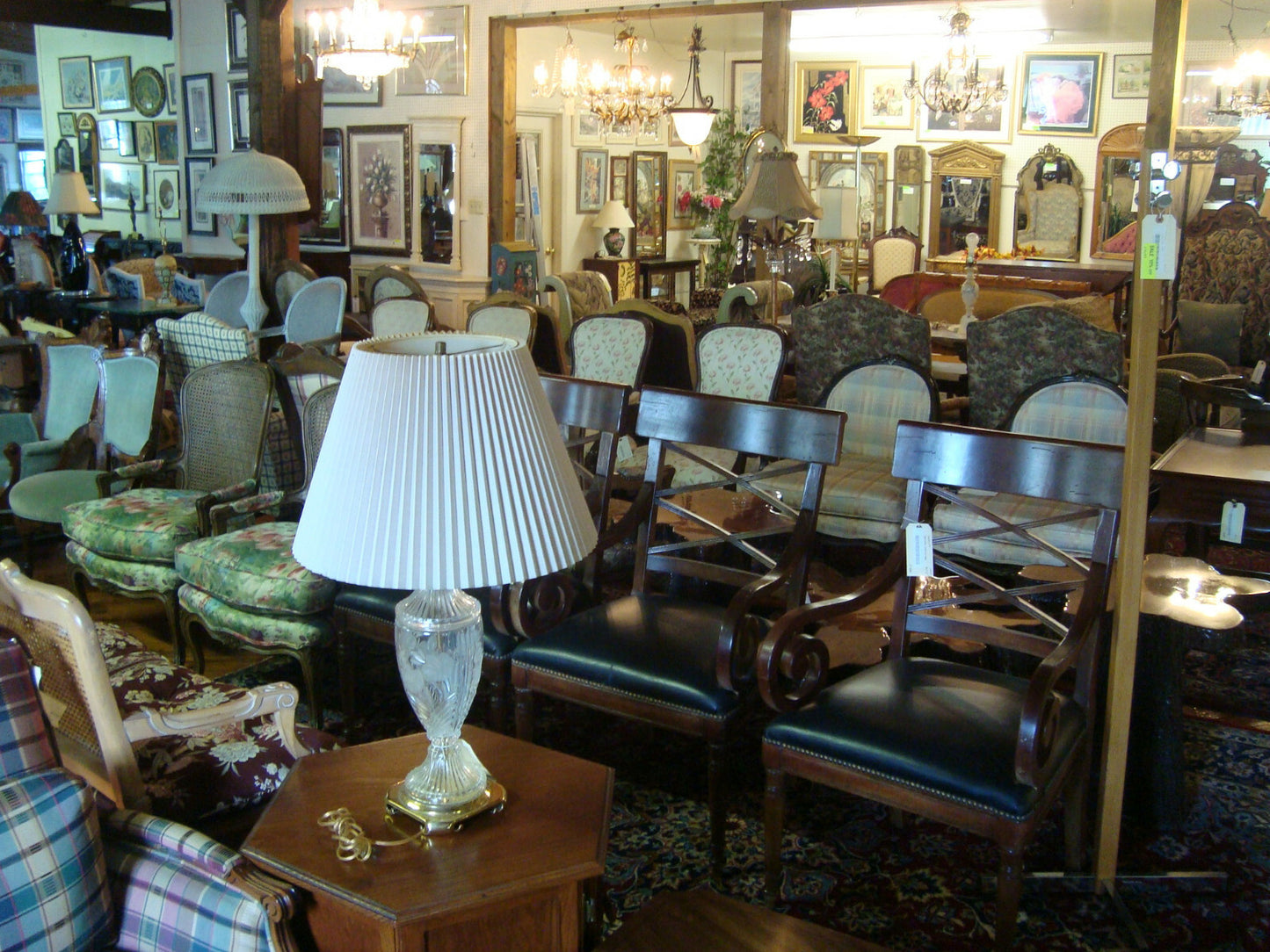 53167 Antique Wood and Gesso Urn Mirror