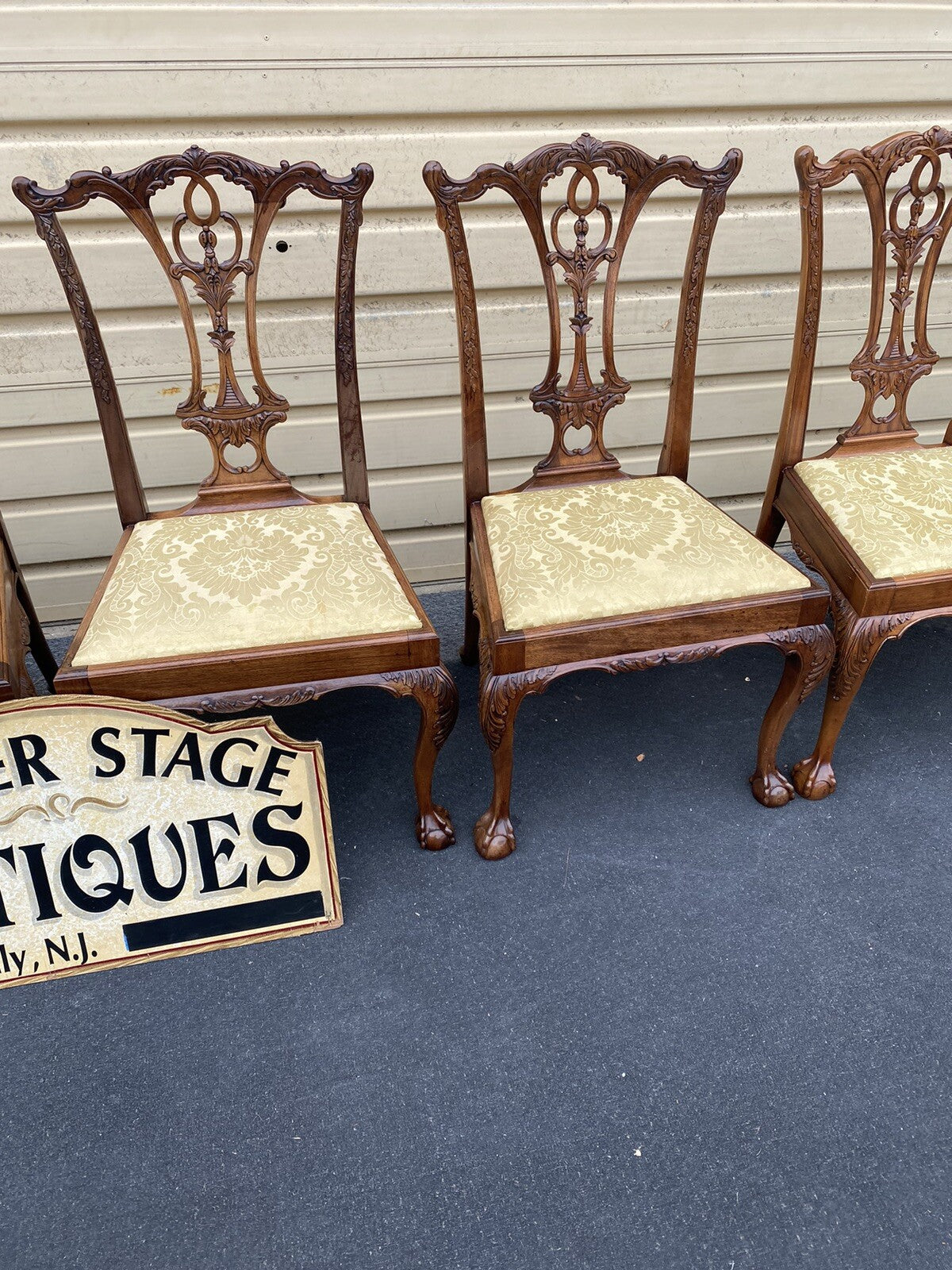 65823 Set of 8 GEORGIAN Furnishings  Solid Mahogany Dining Chairs