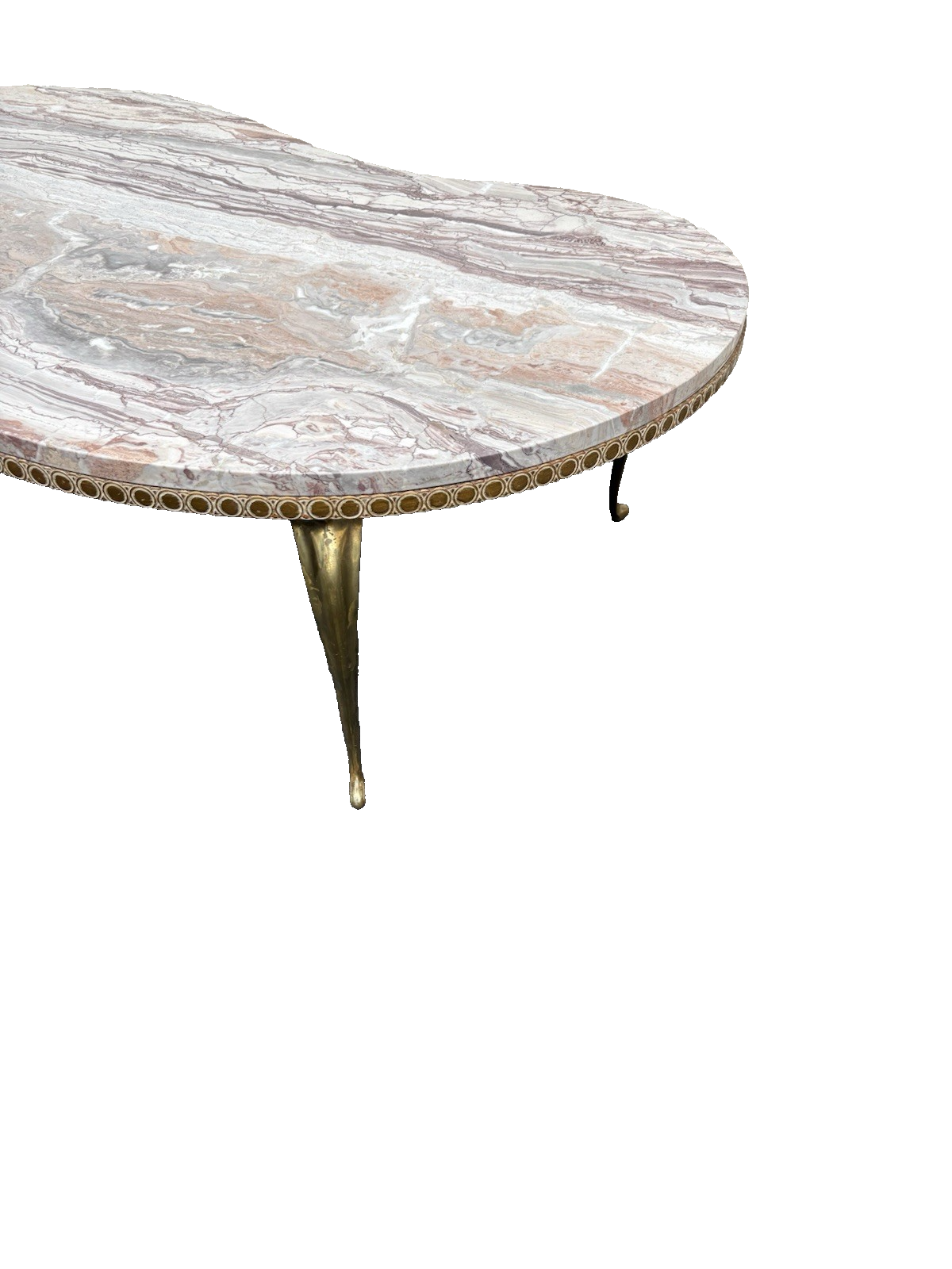 66870  Mid Century Modern Marble Top Coffee Table Stand