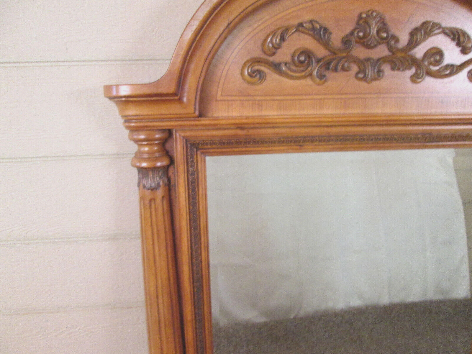 51590 Large Beveled Decorator Mirror in Fancy Picture Frame