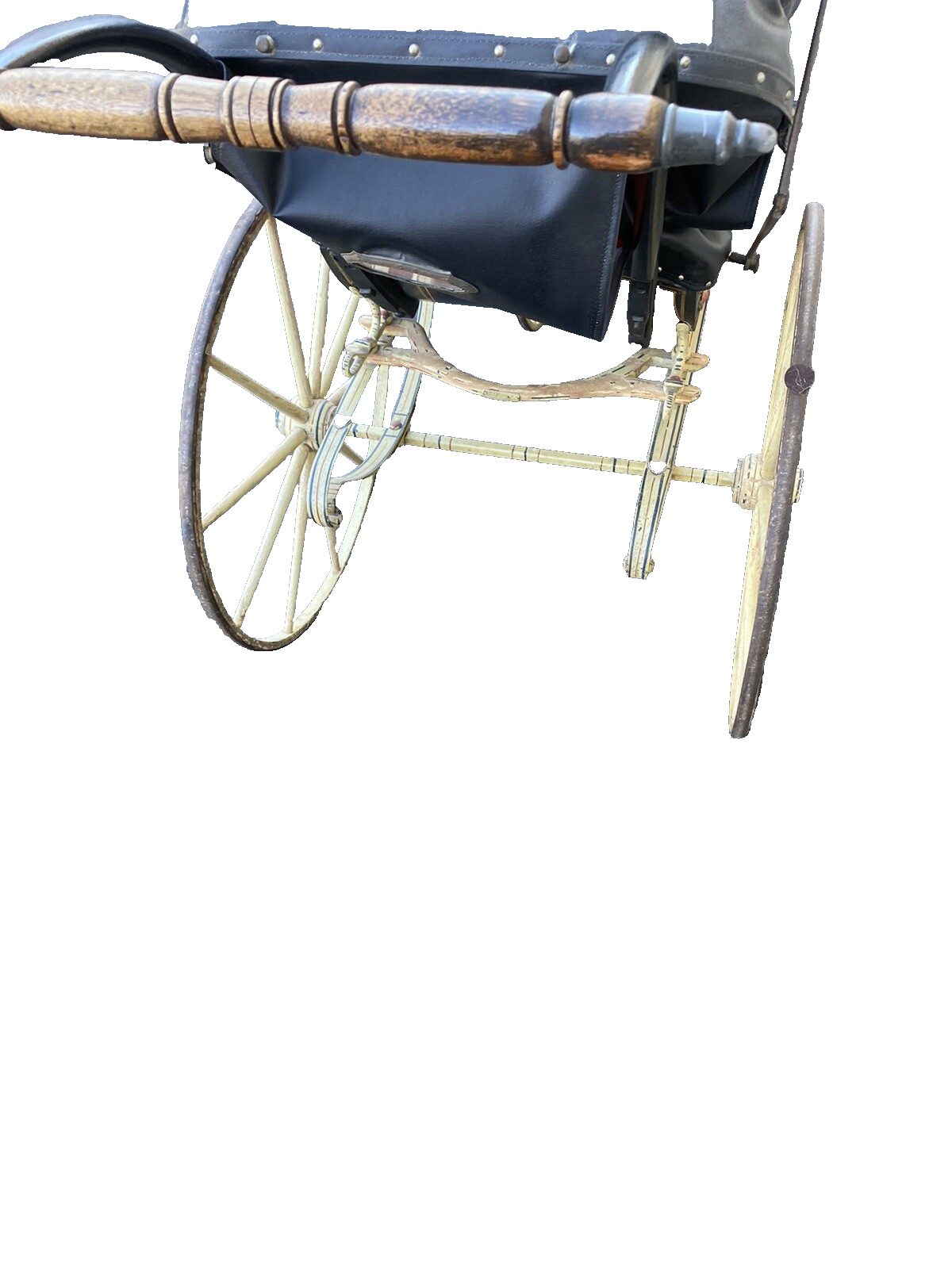 65400   RARE Antique AMISH Baby Buggy Stroller Has Hand Painted Stenciled Design