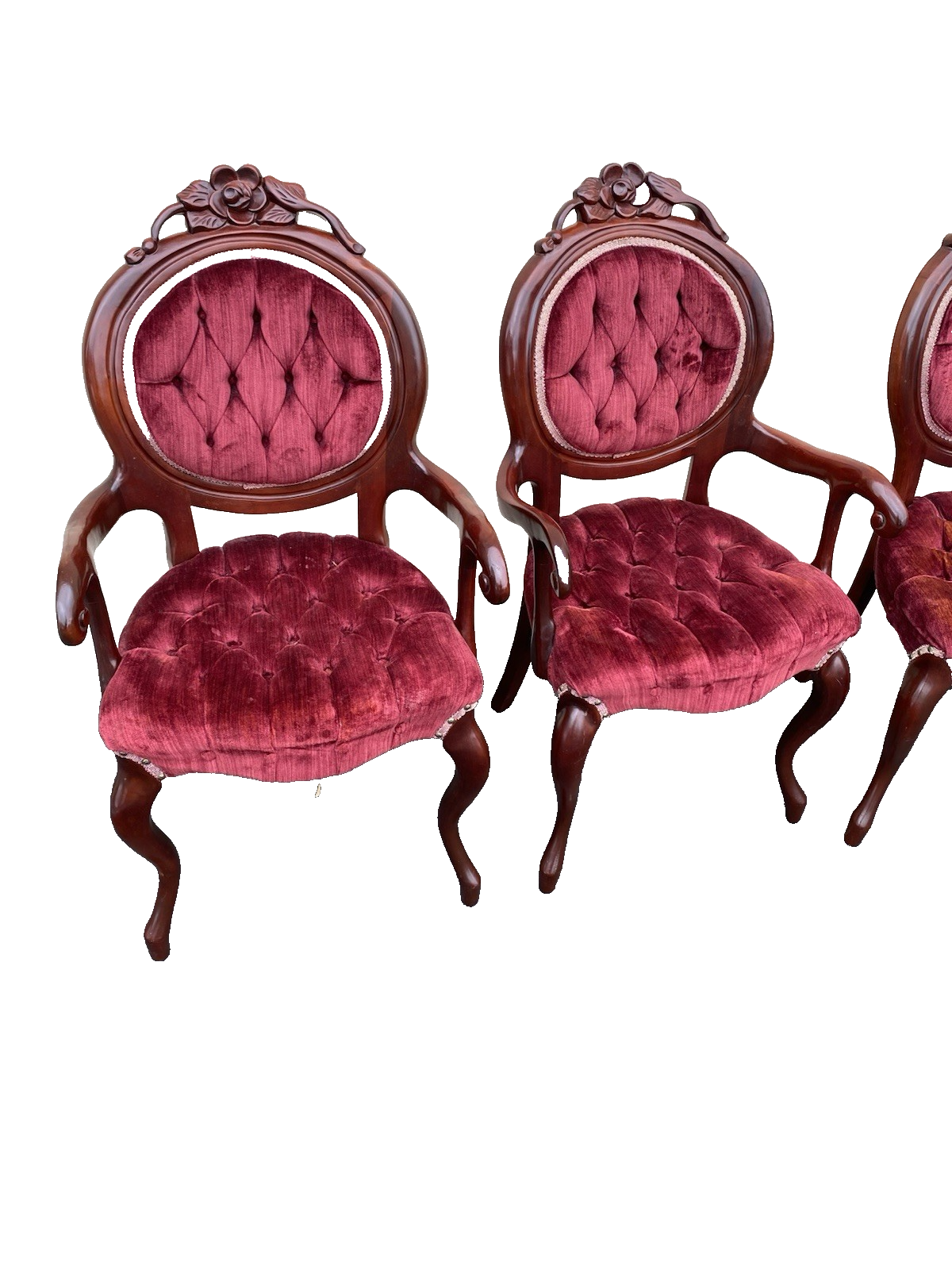 66628 Pair KIMBALL Furniture Mahogany Victorian style Armchair Chair s