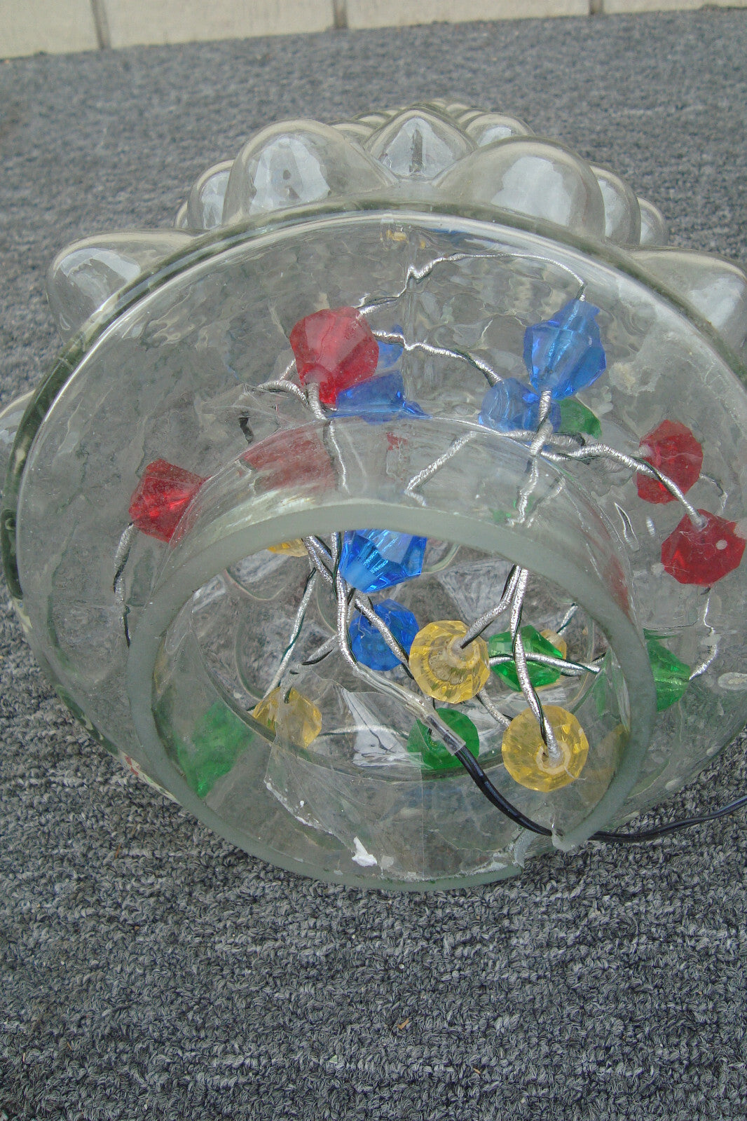 BP  WW:     POTTERY BARN Glass Christmas Tree w/ Lights and Original Box