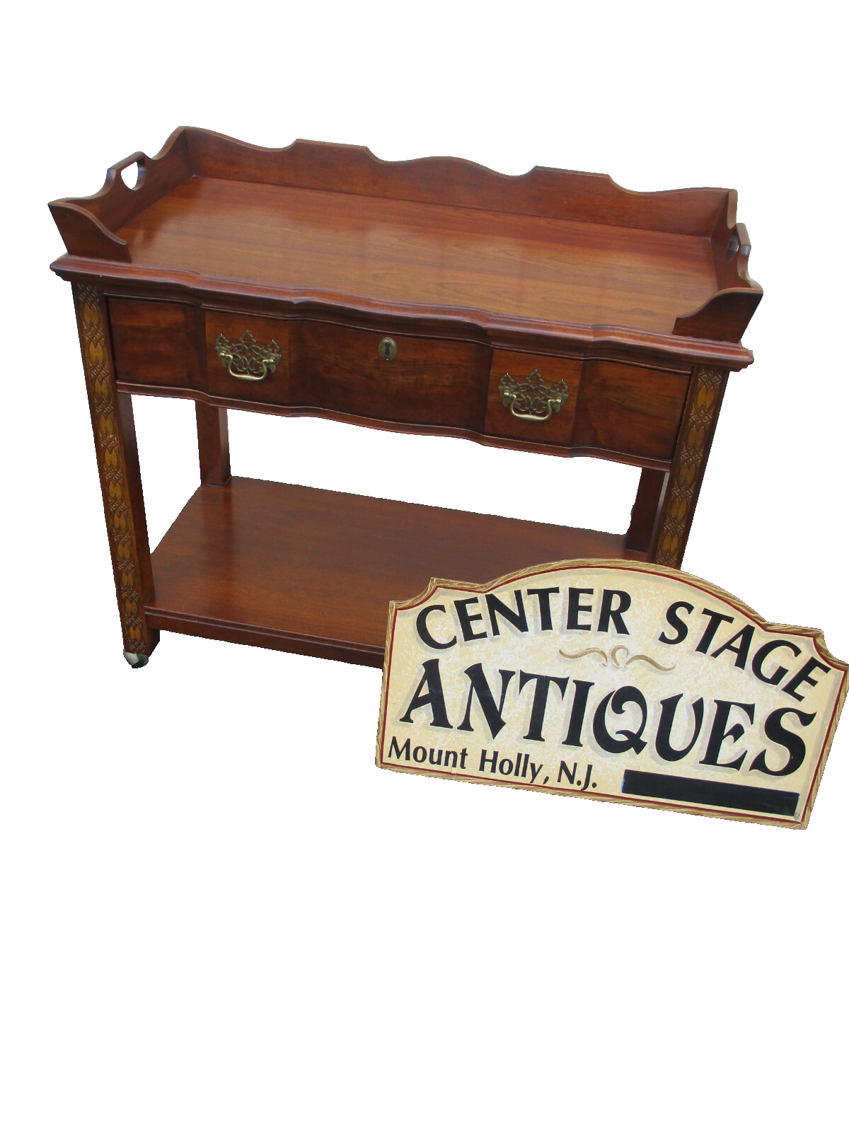 64326 National Mount Airey Mahogany Server Sideboard Cabinet