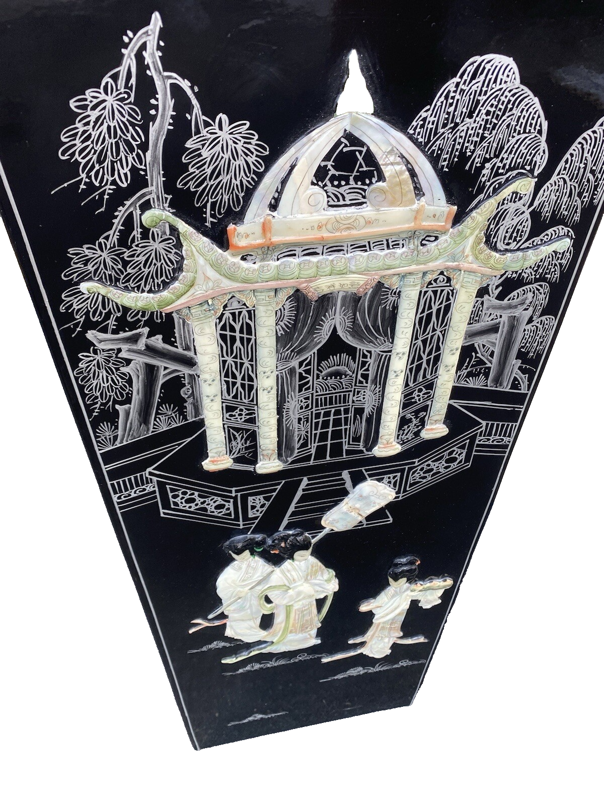 66308 Oriental Plant Pedestal Stand Lamp Table