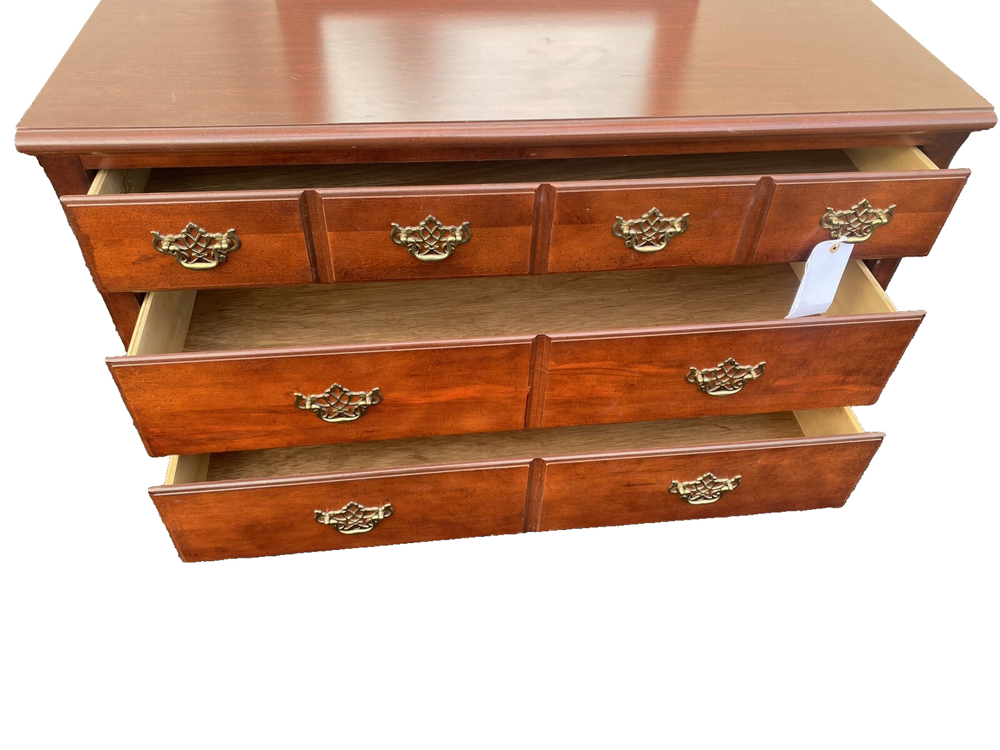 62258 Stanley Cherry Dresser with Mirror