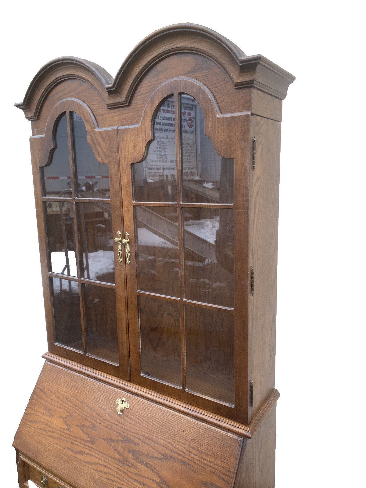 66335   JASPER Oak Secretary Desk with Bookcase Top