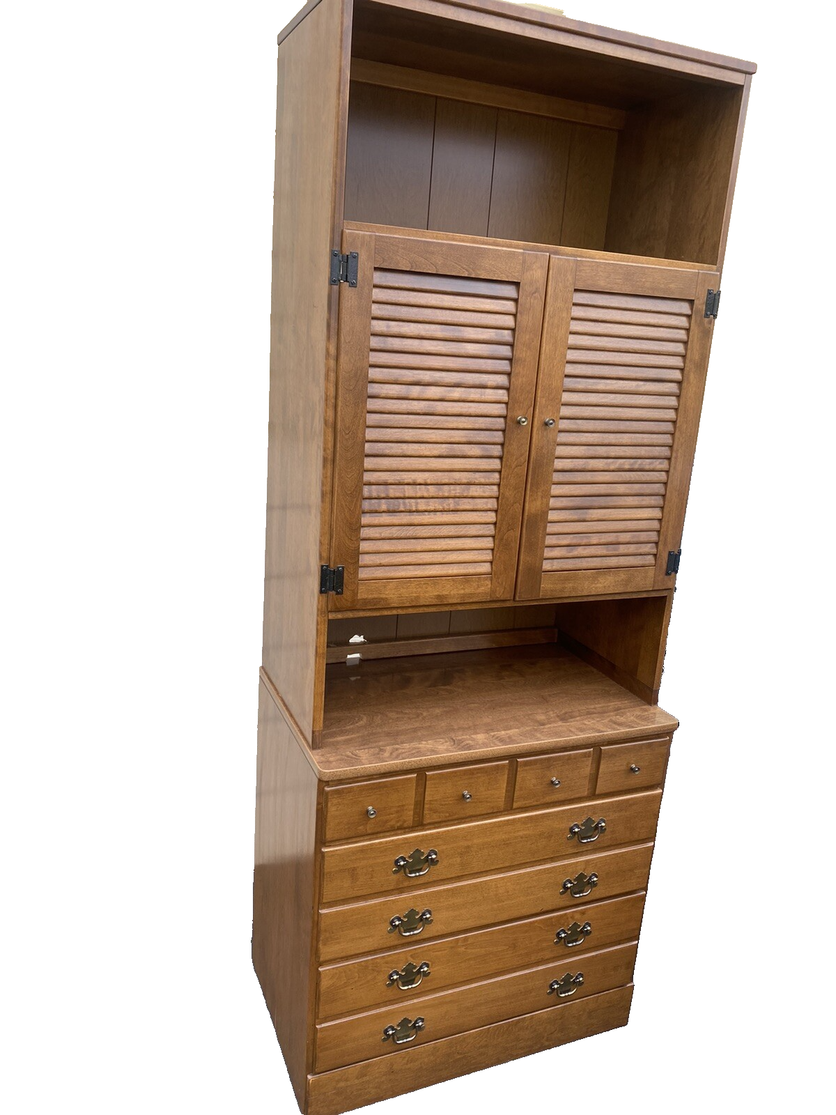 65542 Ethan Allen Cabinet with Bookcase top