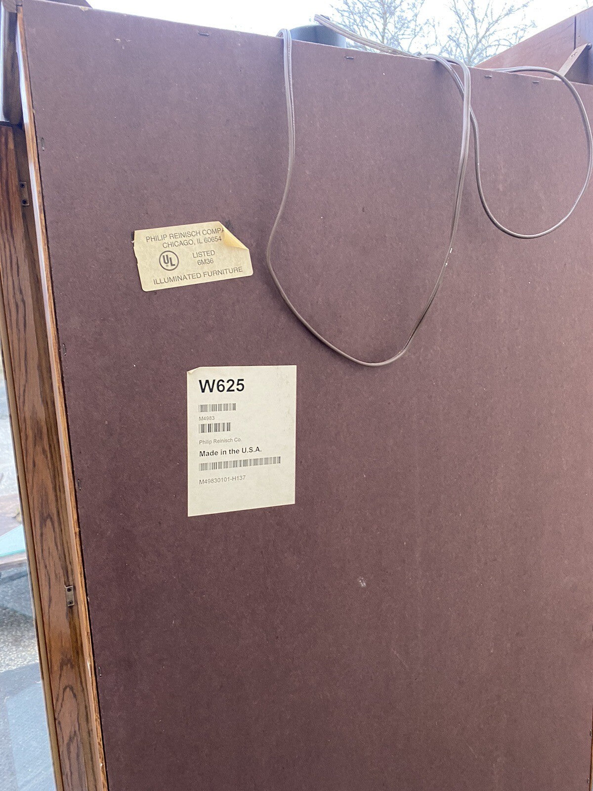 65088   BN 02:     Etched Glass Reinisch Oak  Curio China Cabinet