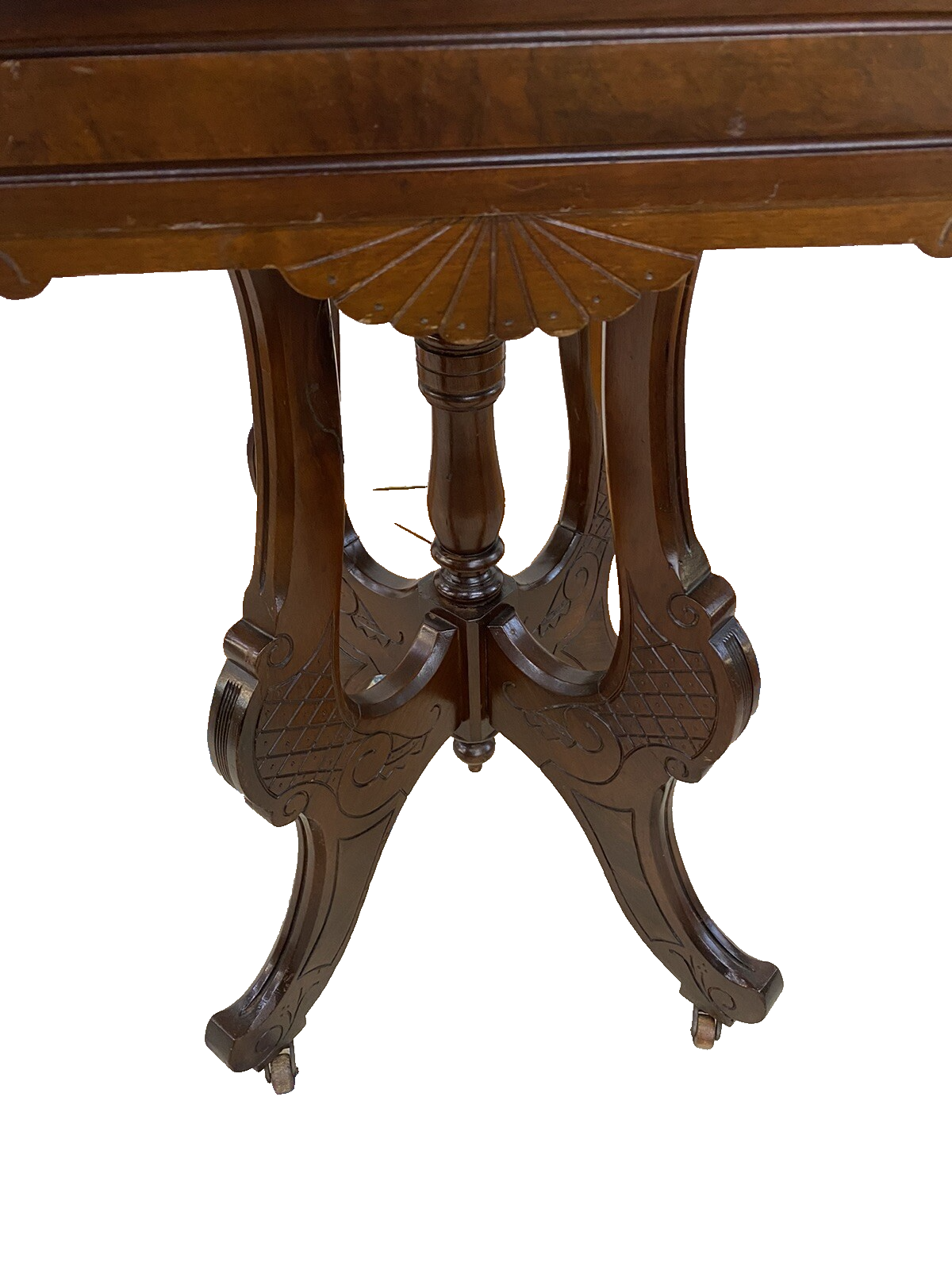 64811 Antique Victorian Walnut Lamp Table Stand
