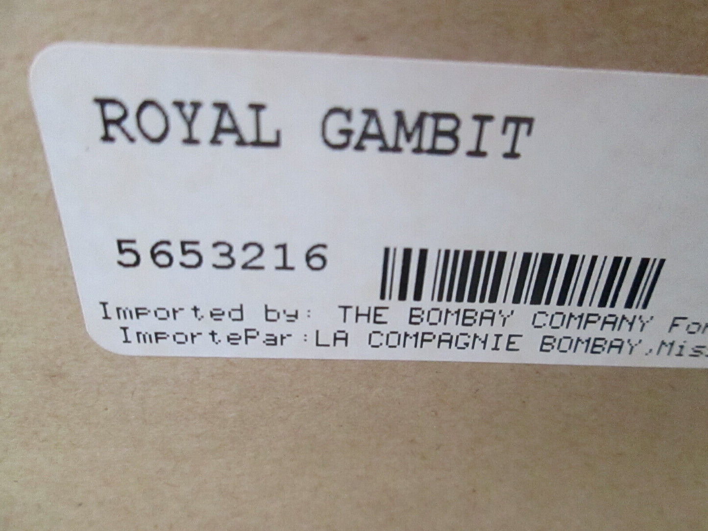 56537 ROYAL GAMBIT BOMBAY Picture Print in Fancy frame