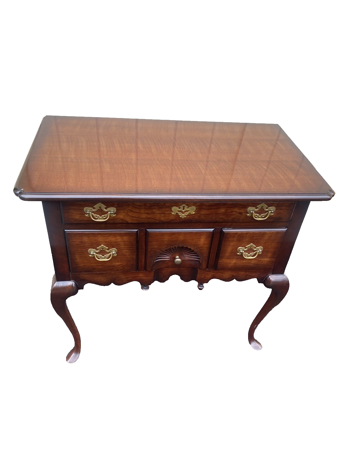 65740 Mahogany Queen Anne Low Boy Dresser Chest