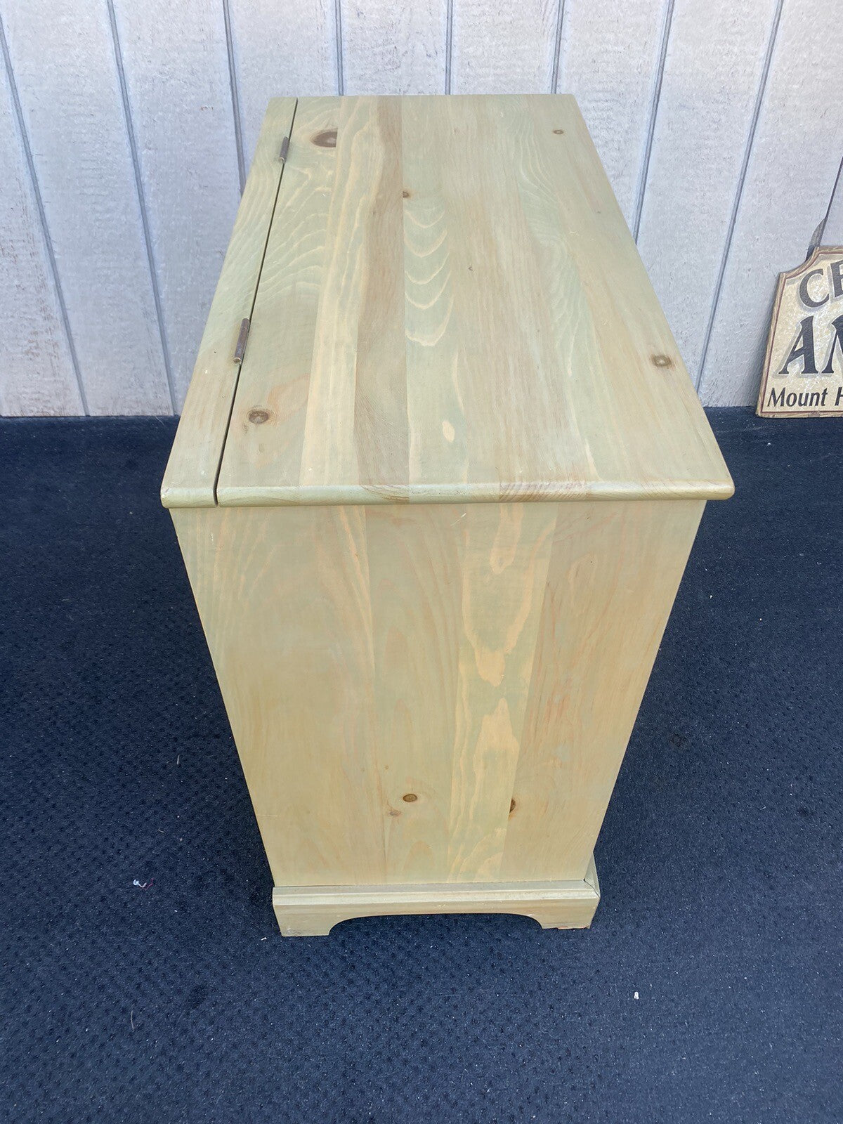 65085 Hand Painted Artist Signed Blanket Storage Chest w/ Drawer