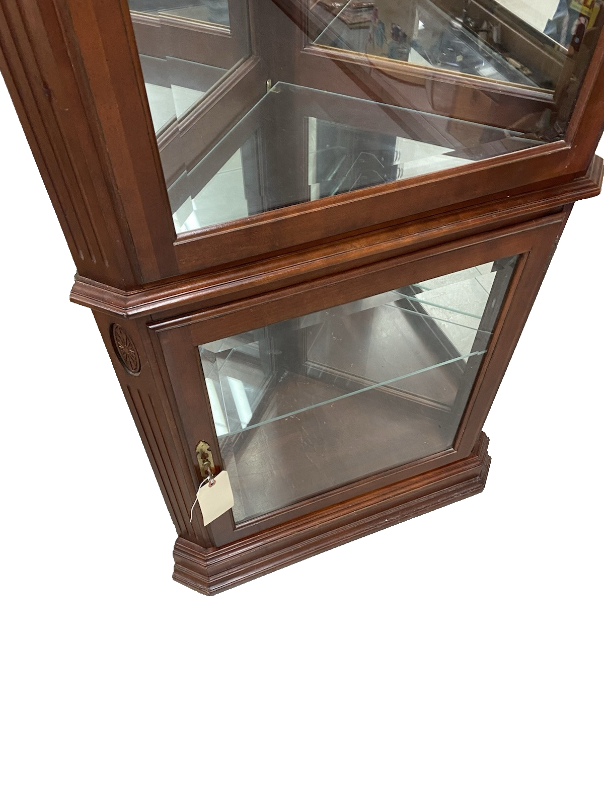 64464 ETHAN ALLEN Mahogany Brittish Classics Corner Cabinet Curio