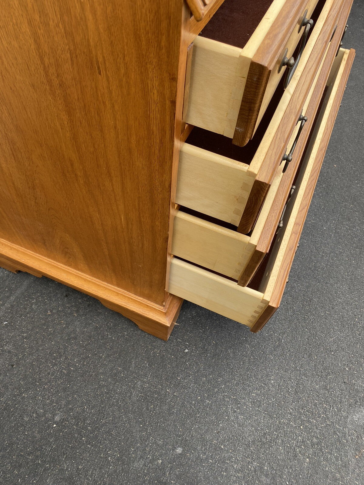 65784  Solid Oak Secretary  Desk RICHARDSON Furniture   with Bookcase Top