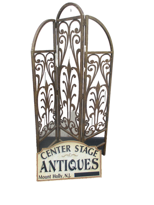 64401   Metal  SUPER HEAVY QUALITY  3 Section Room Divider Screen