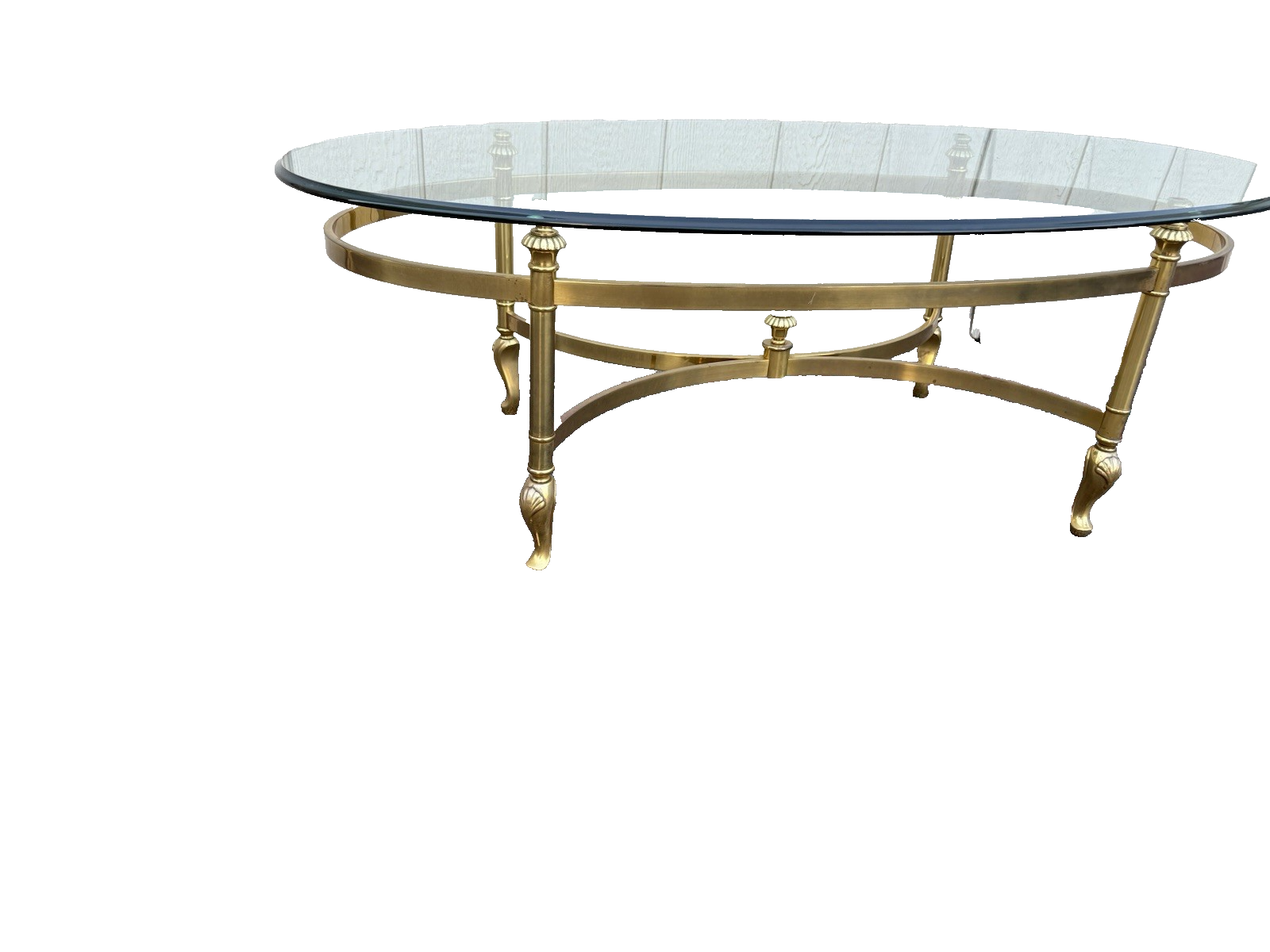 66950 Brass and Glass Coffee Table Stand