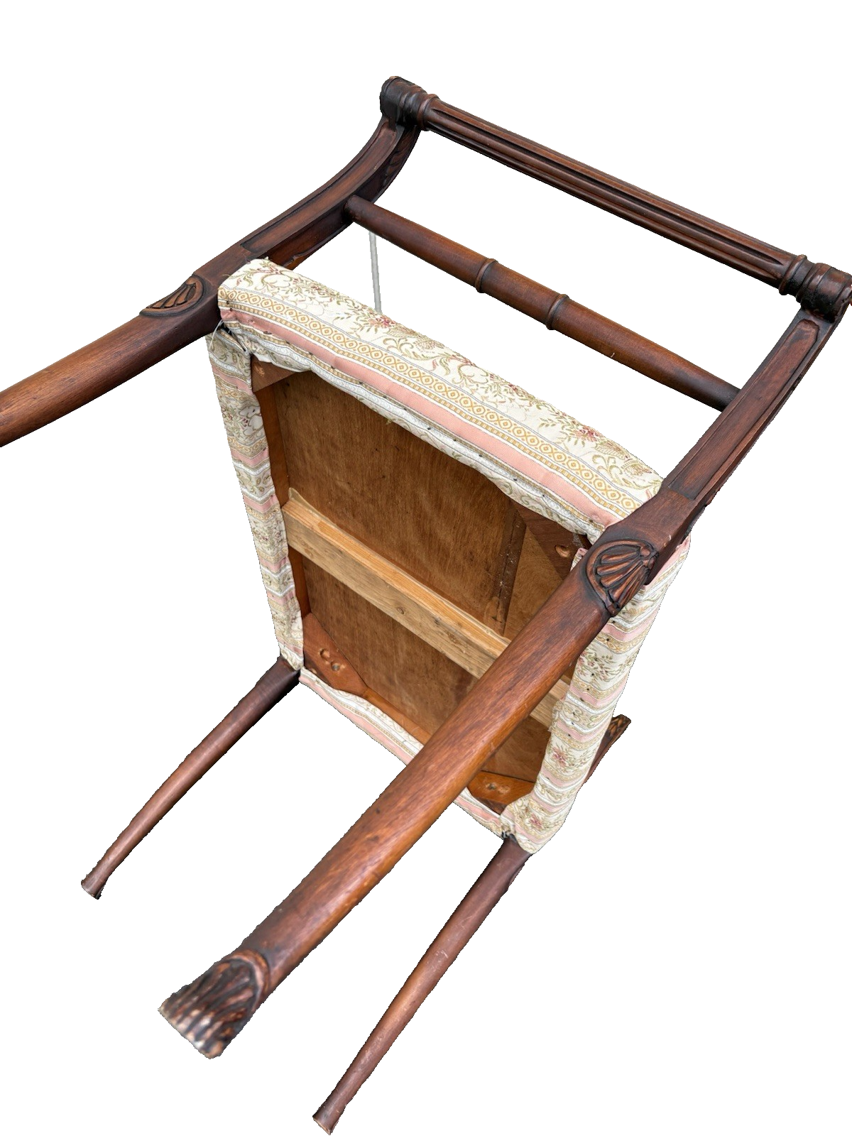 66886   Mahogany Vanity Bench Stool