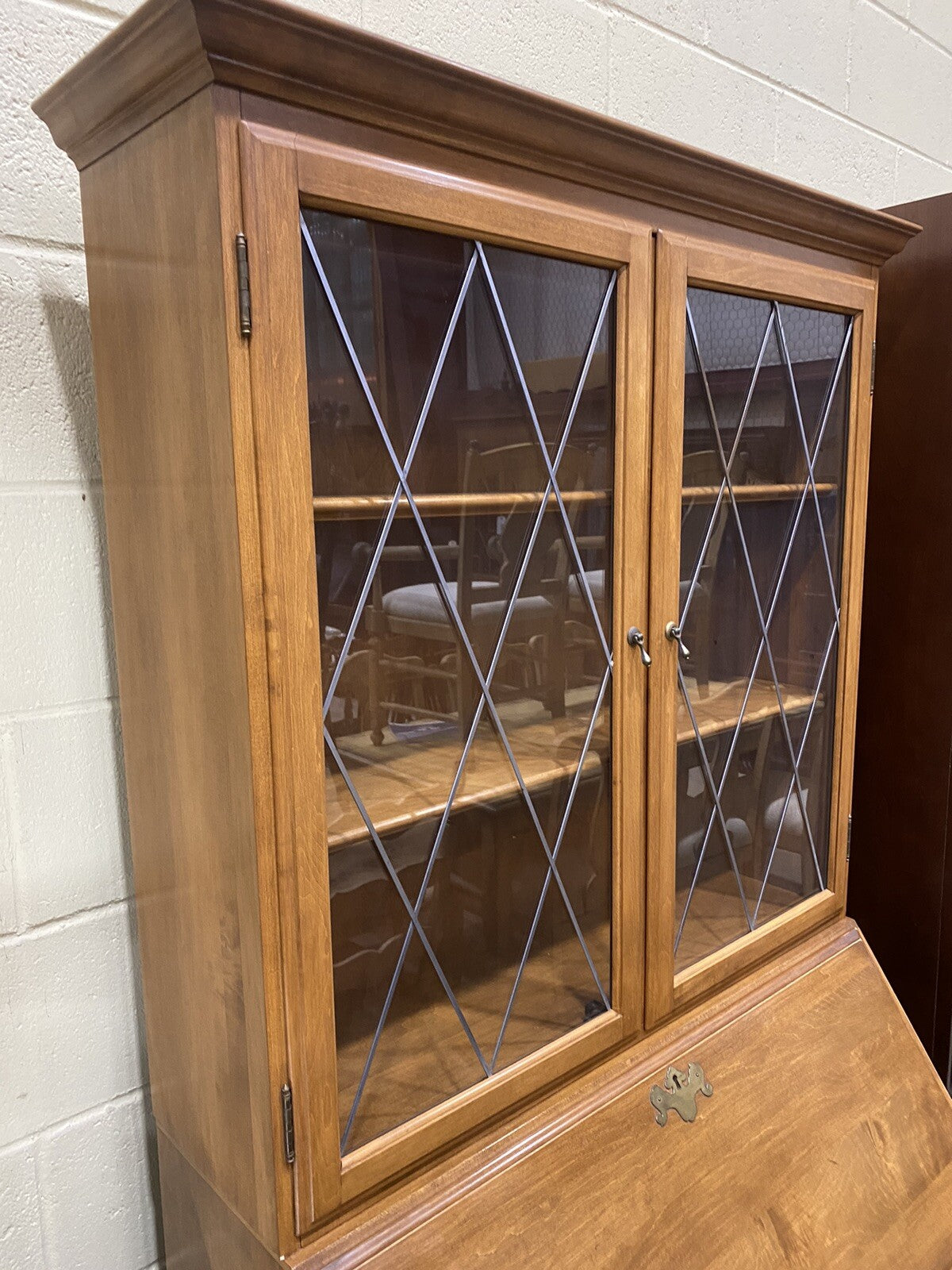 65682 Ethan Allen Secretary Desk with Bookcase Top