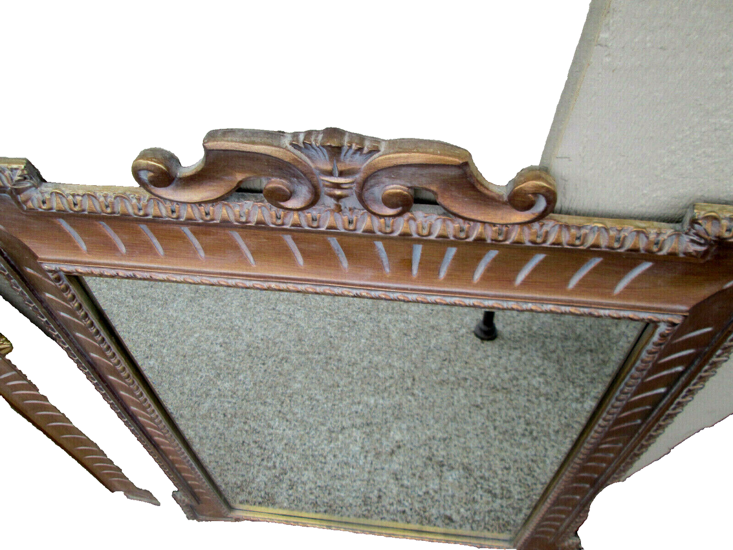 54901 PAIR of  Gold Decorator Beveled Mirrors