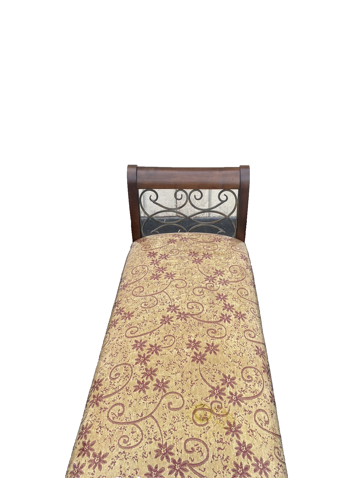 64841    Decorator Window Bench Stool with scrolled iron Sides