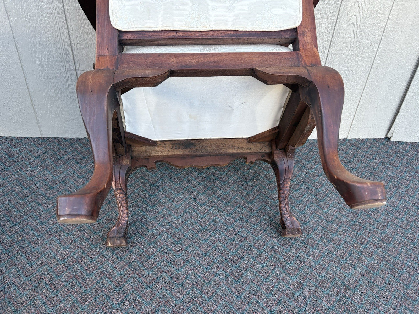 67096 Custom Hand Carved Figural Armchair Chair