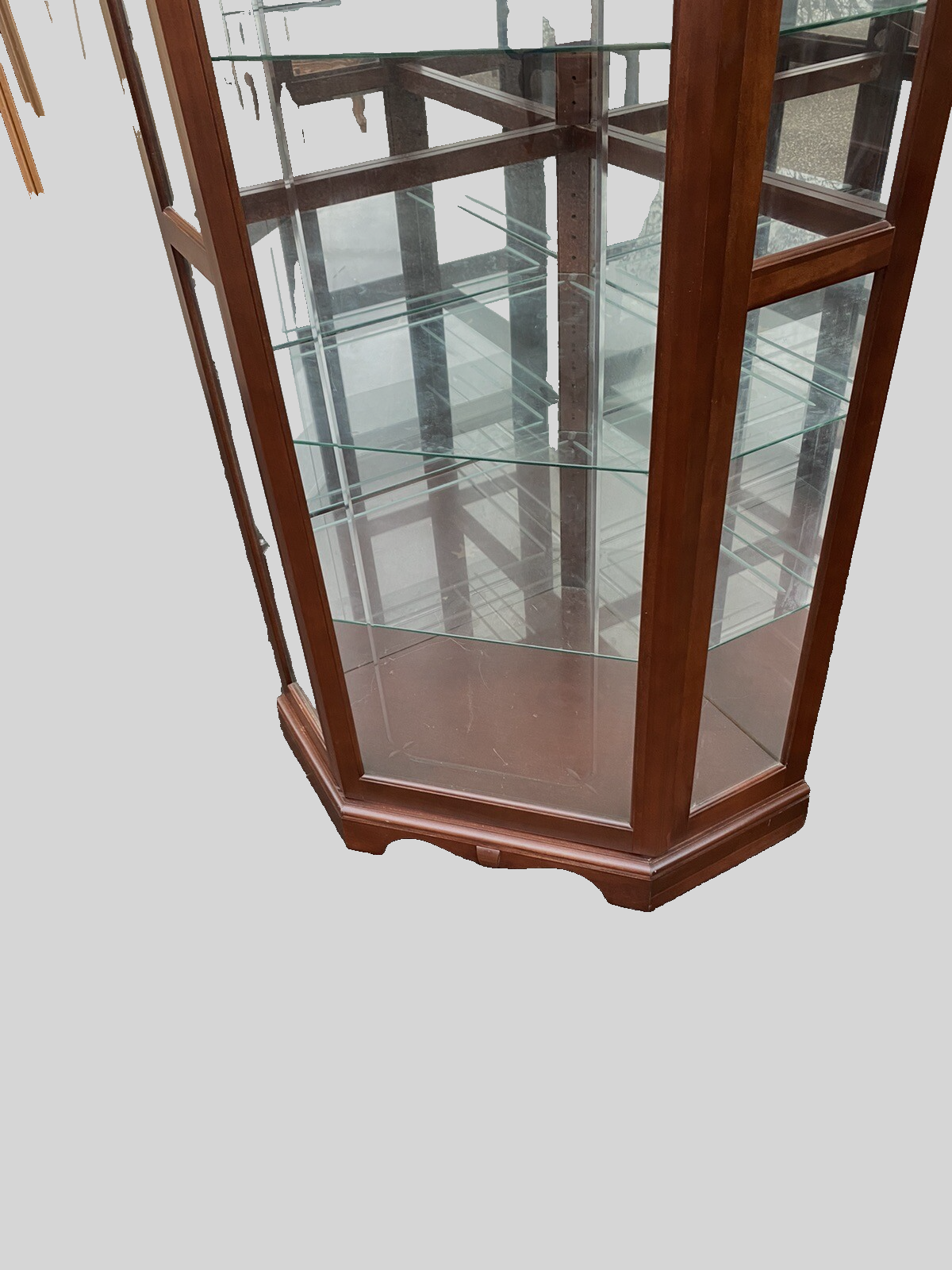 65092     Reinisch Furniture Mahogany Corner China Sliding Front Door   (BN 04)