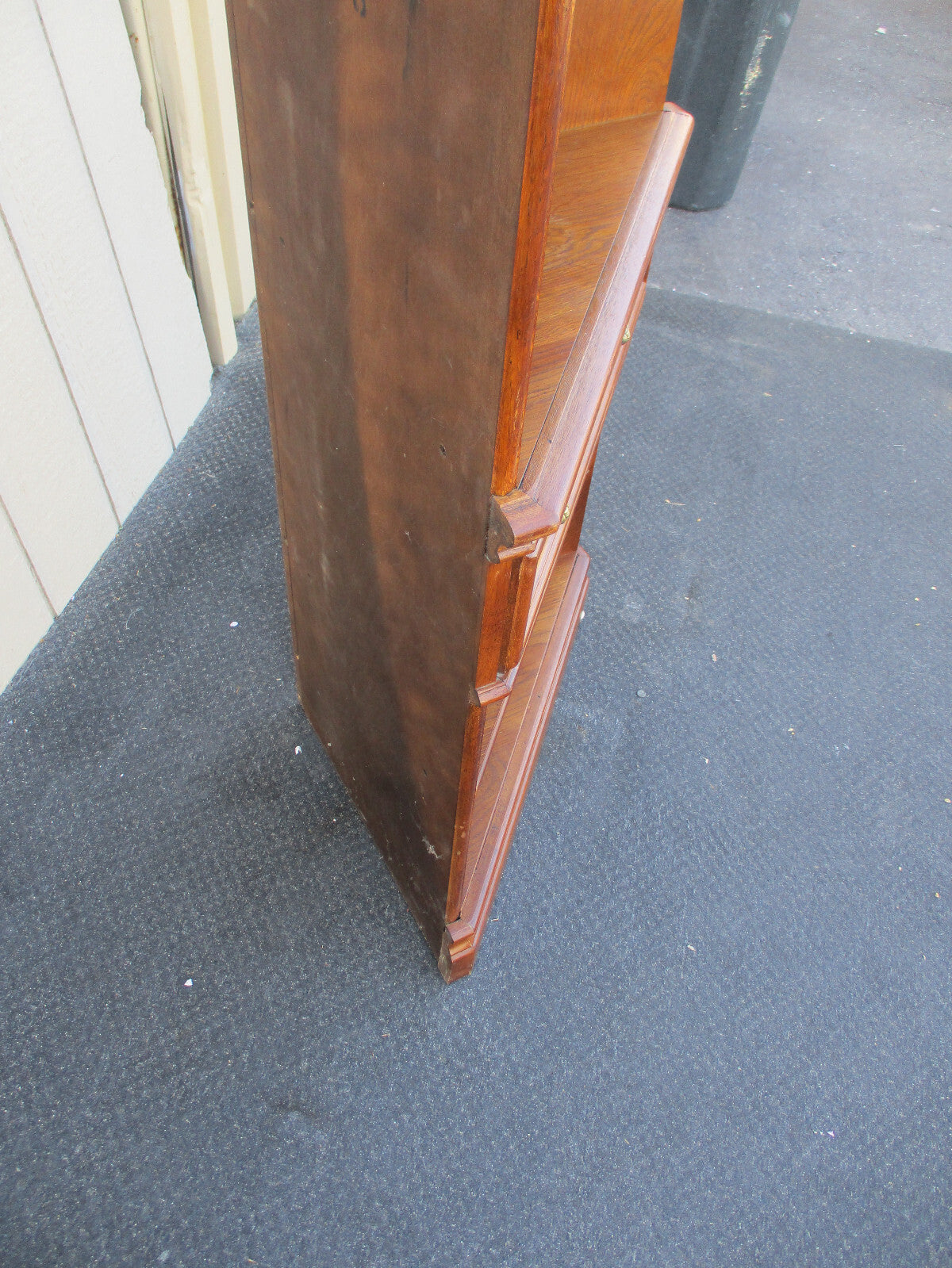 64338 Oak Corner Bookcase China Cabinet Curio with drawer