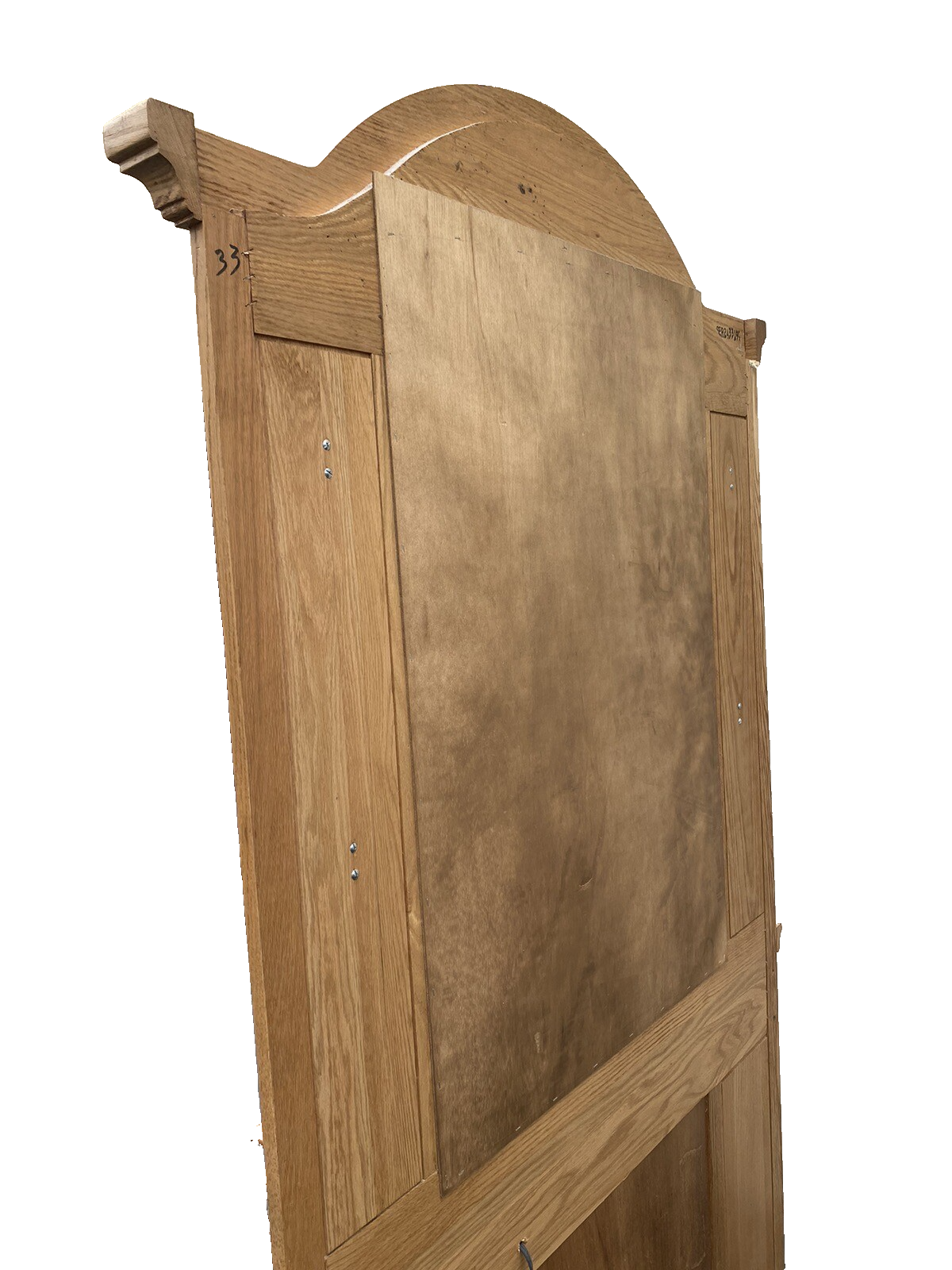 64774  Oak Hall Seat Hat Rack Umbrella Stand Curio