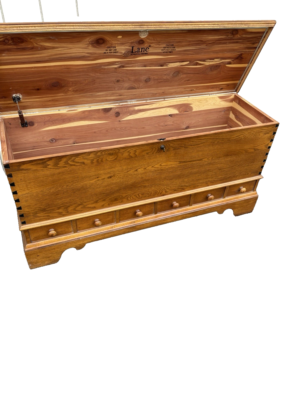 66663   Oak Dovetailed Blanket Storage Chest