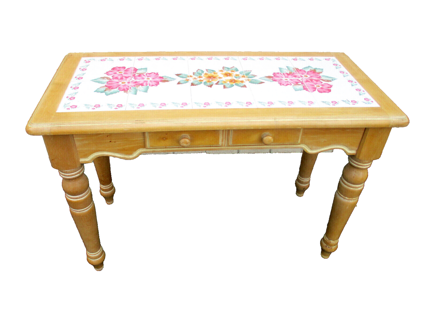 63329   2 Piece Tile Top Desk Cabinet with Bookcase Top