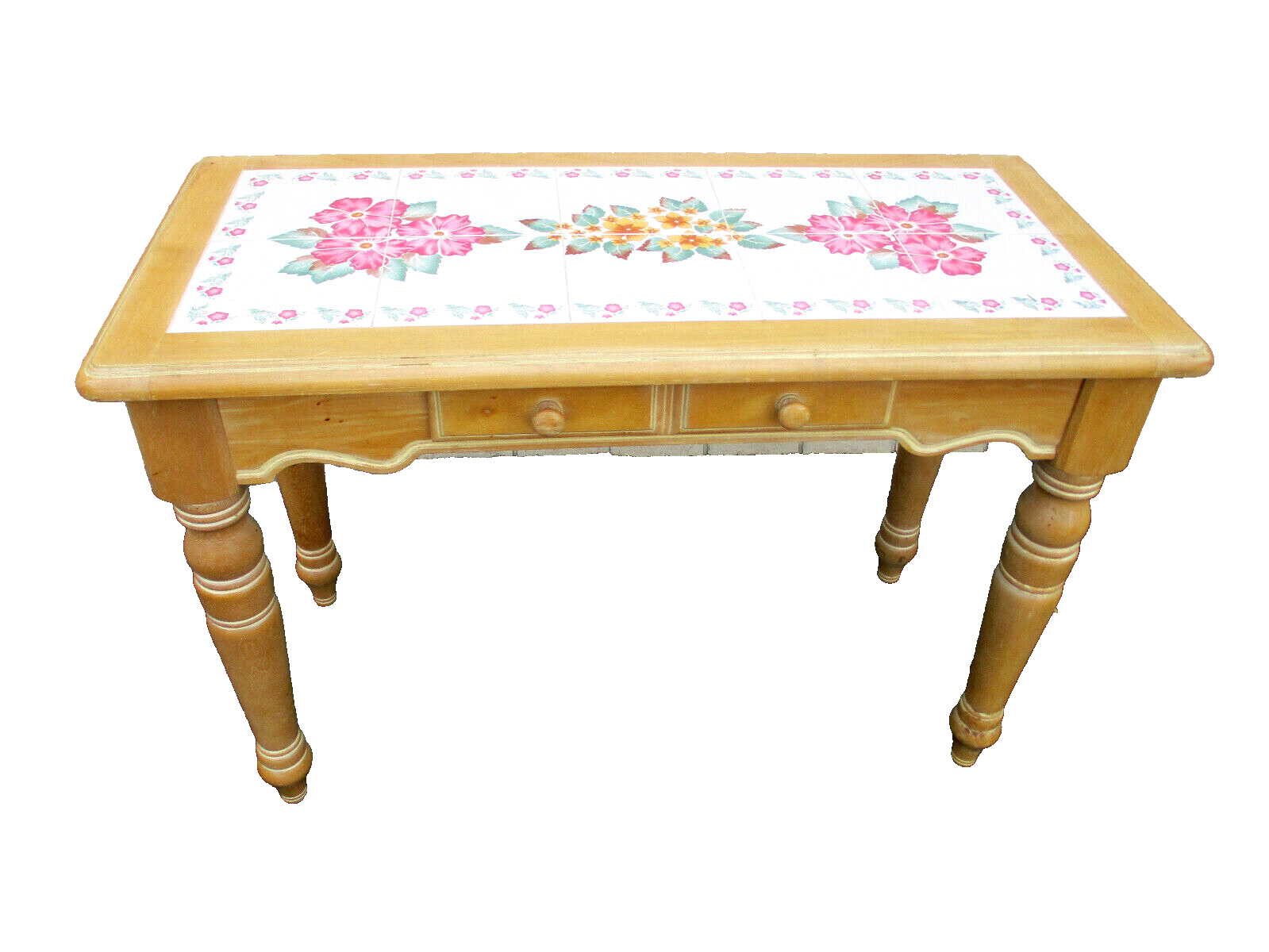 63329   2 Piece Tile Top Desk Cabinet with Bookcase Top