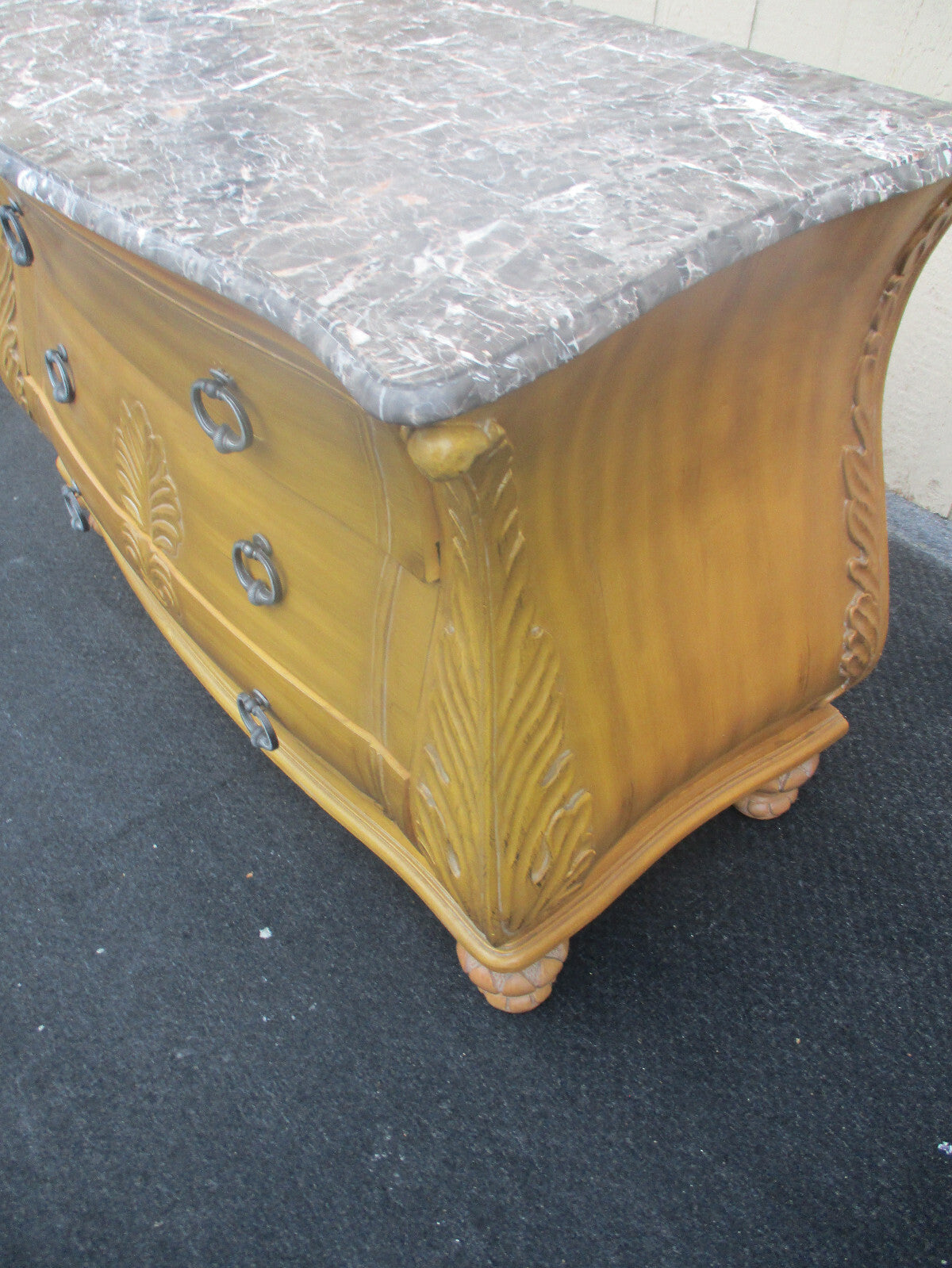 63801 Marble Top Dresser Chest Server Cabinet