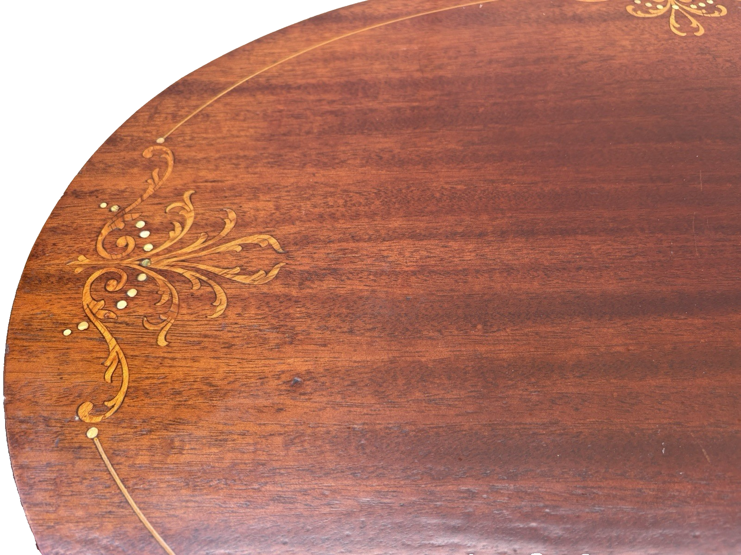 66976 Oval Mother of Pearl Inlaid Lamp Table Stand