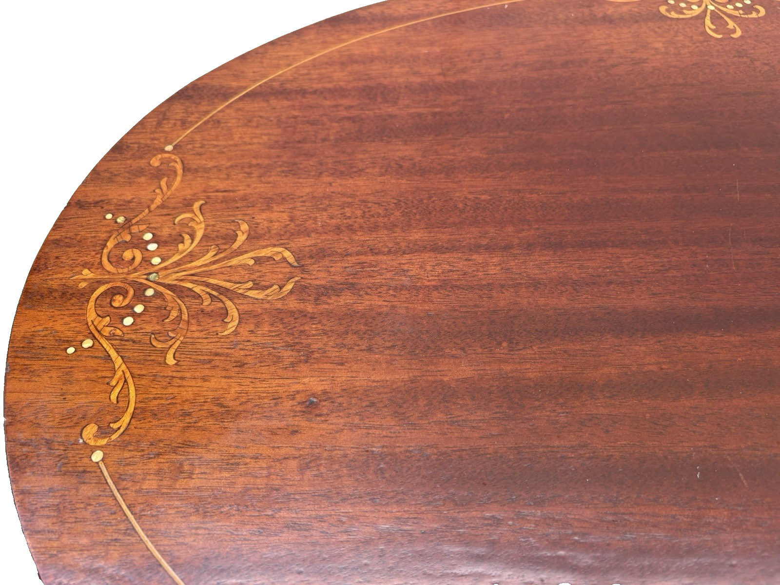 66976 Oval Mother of Pearl Inlaid Lamp Table Stand