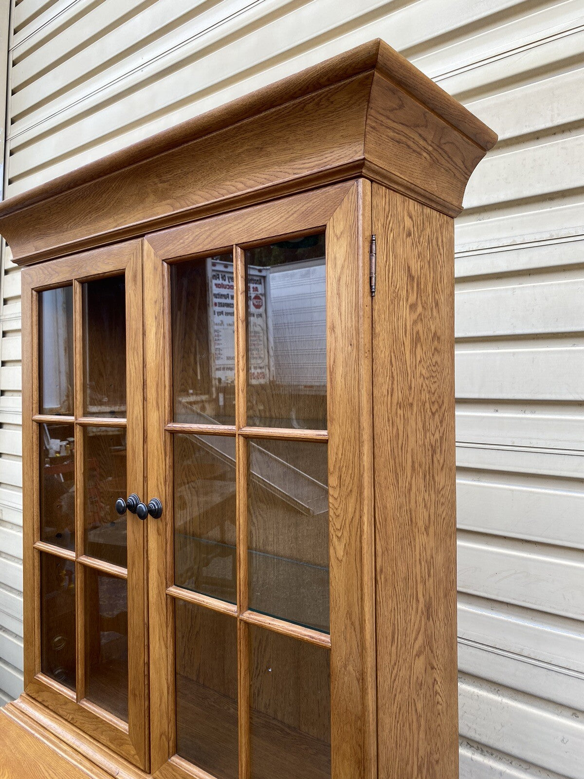 65784  Solid Oak Secretary  Desk RICHARDSON Furniture   with Bookcase Top
