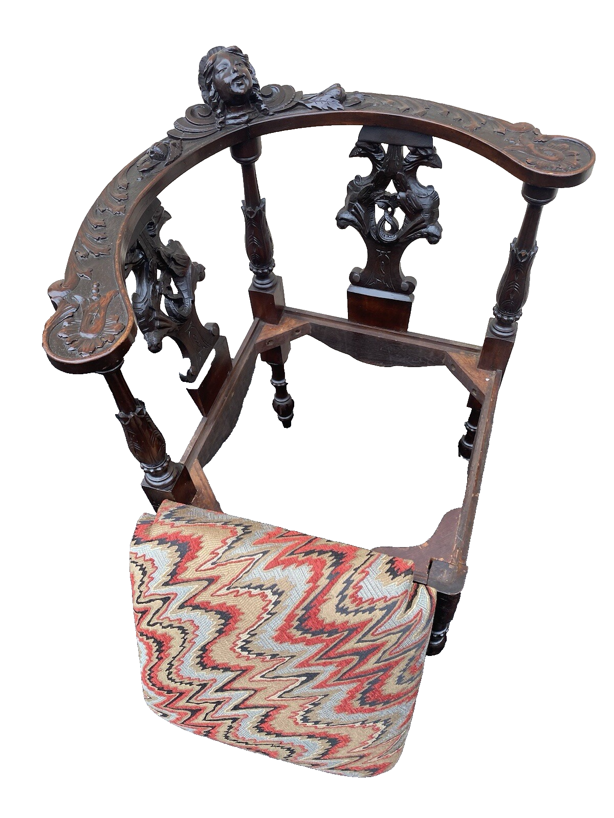 65608 CUSTOM HAND MADE Figural Corner Chair