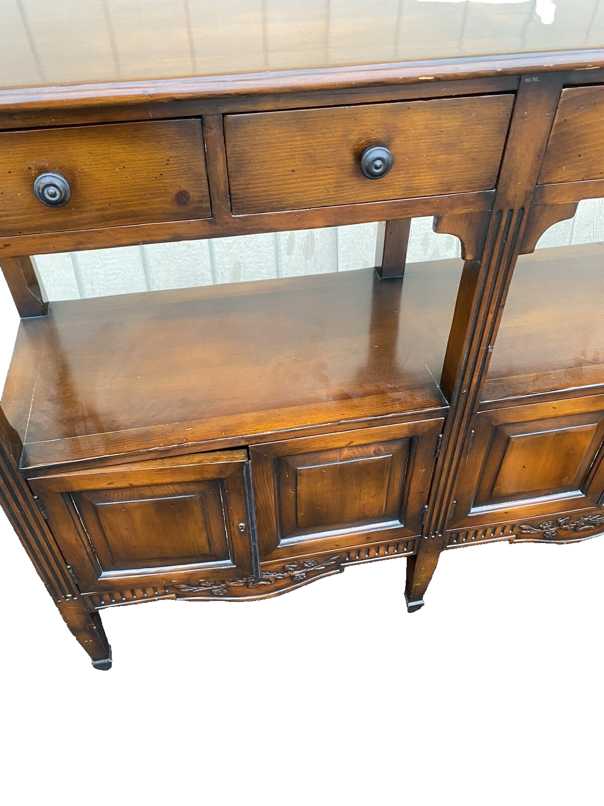 66333  Tall Decorator Sideboard Cabinet  Curio Bookcase