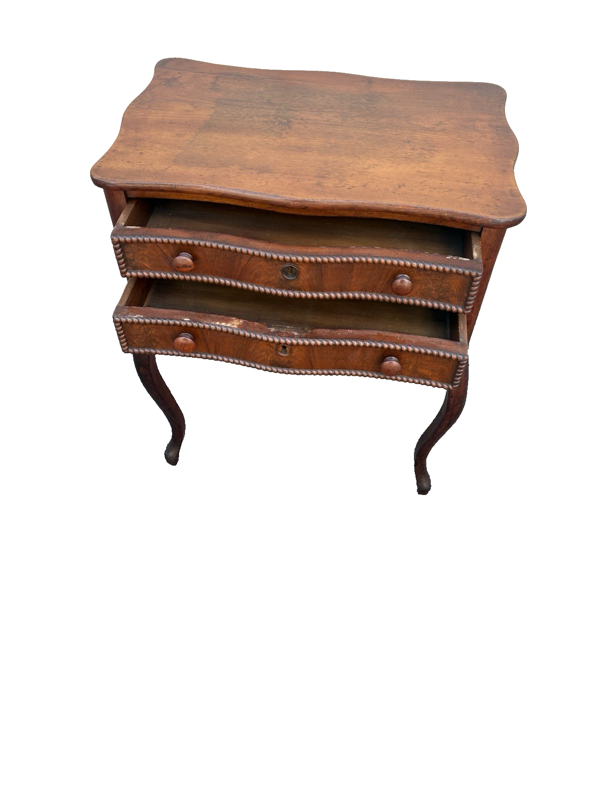 66964 Antique Empire Mahogany Nightstand End Table Stand