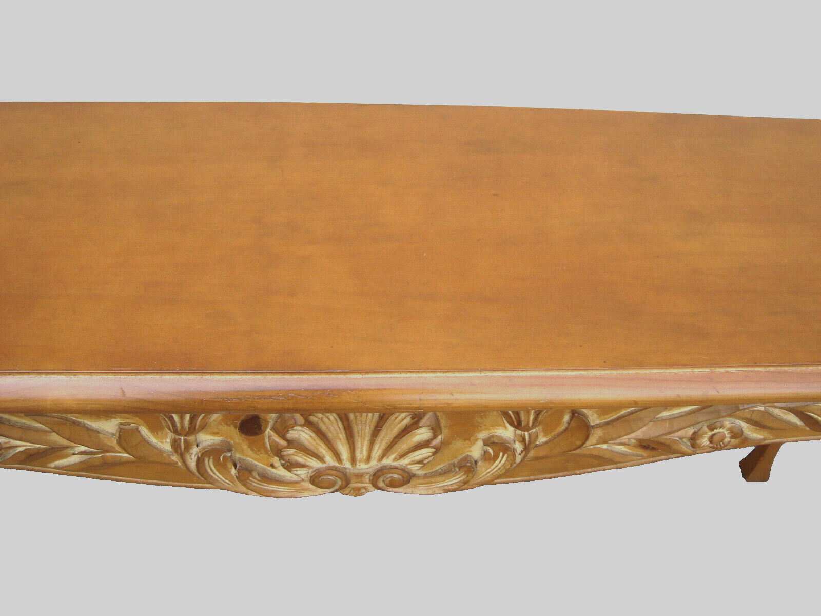 61967 French Country Custom Carved Console Hall Table Sofa Stand with 2 drawers