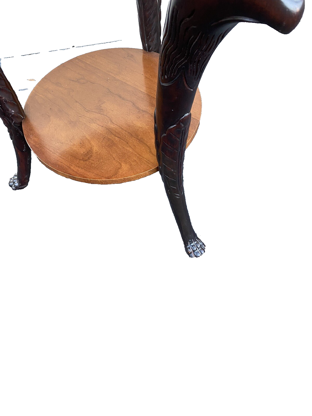 66208 BAKER Furniture Marble Top Lamp Table w/ Bird Carvings