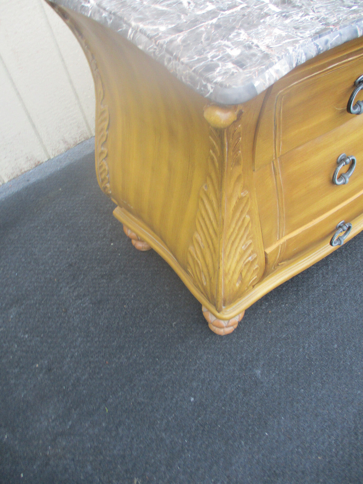 63801 Marble Top Dresser Chest Server Cabinet