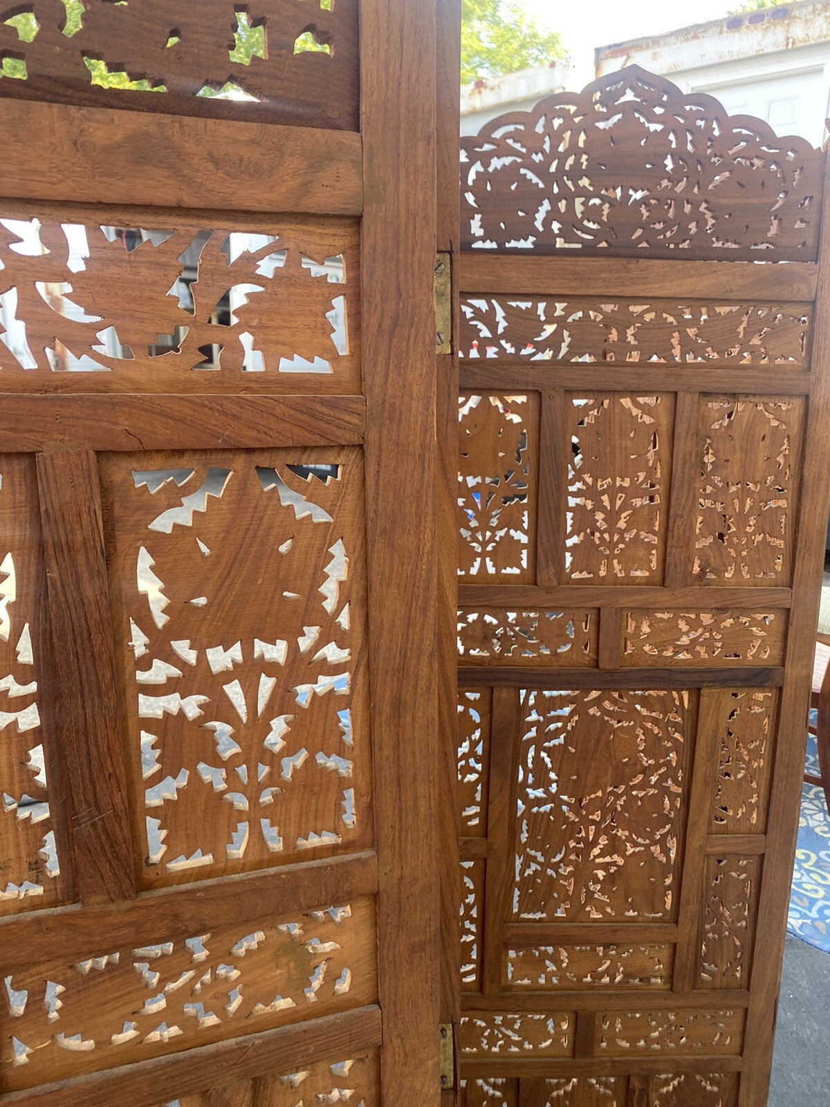65534 Oriental Hand Made Wood Dressing Screen Room Divider