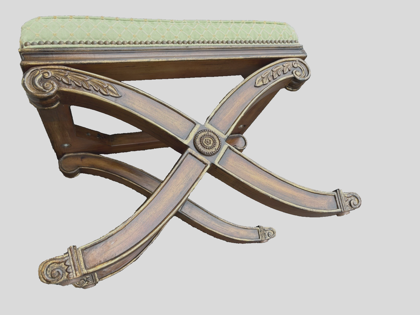 66698 Decorator Modern X Stool Bench Ottoman