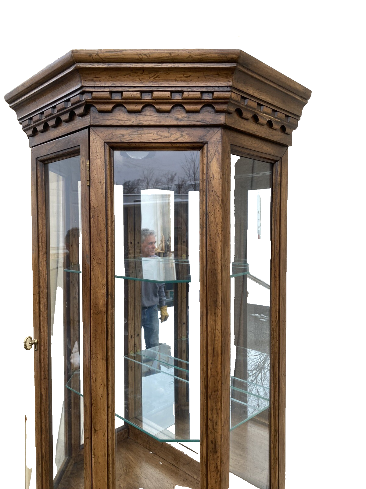 66336    Oak Curio China Cabinet