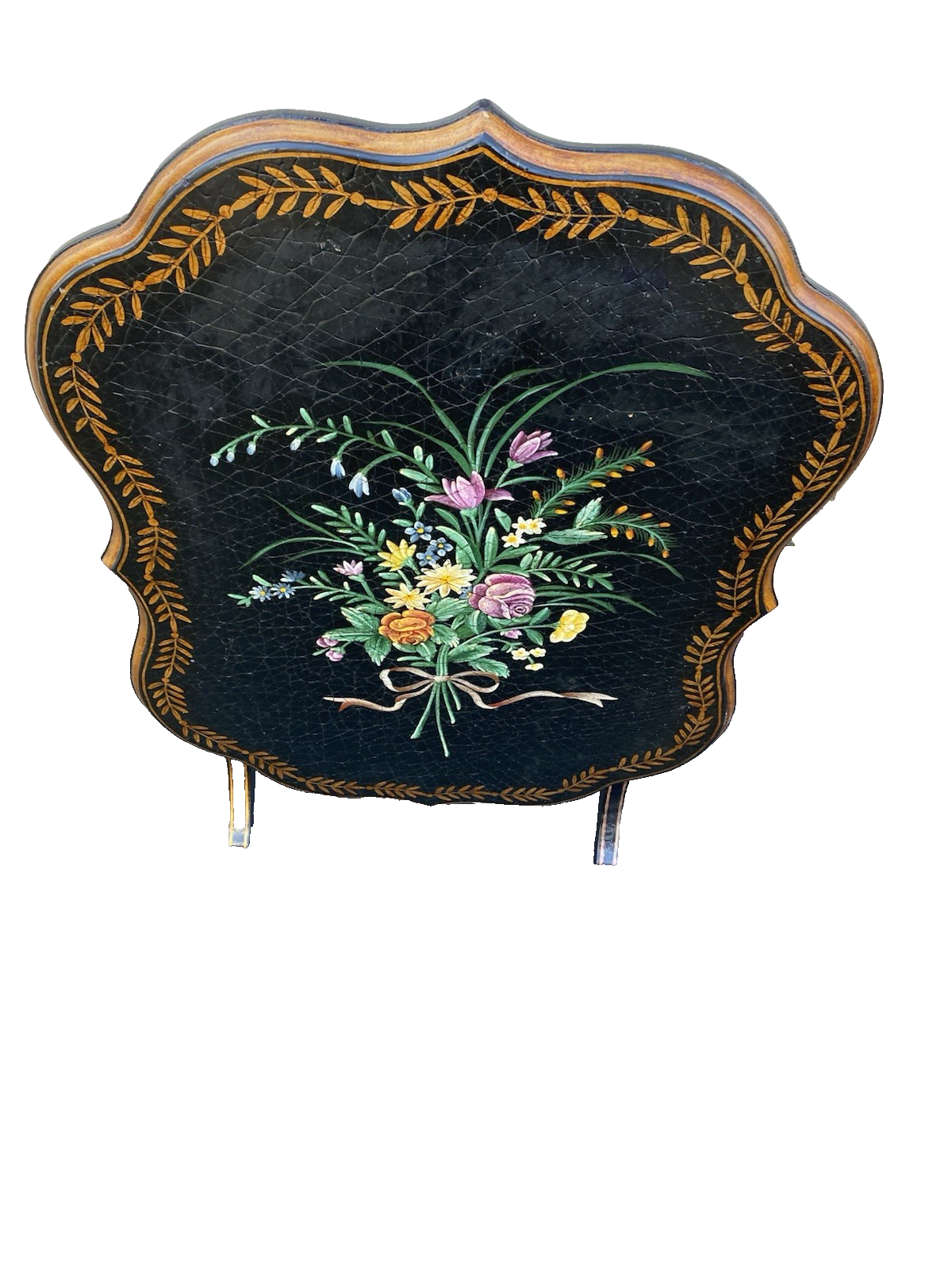 66458  Hand Made Decorator Tilt Top Table Stand   Table Top 24" x 31"W