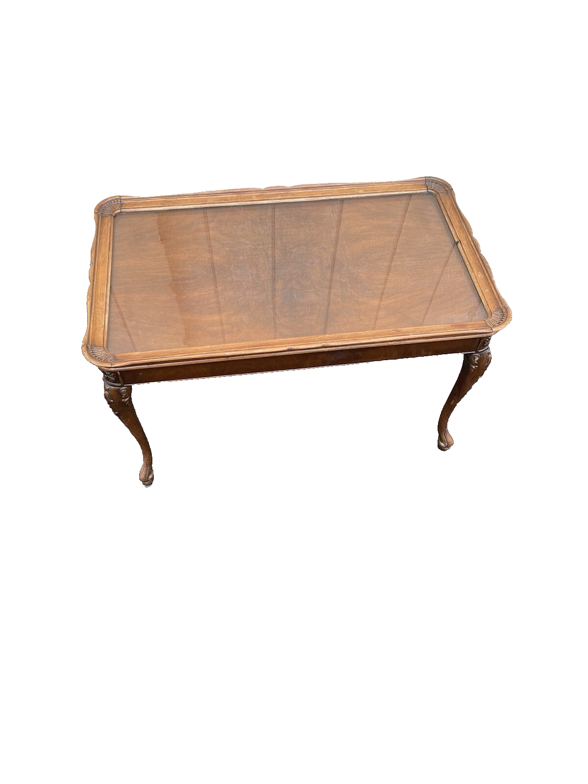 58796 Walnut Tray Top Coffee Table Stand
