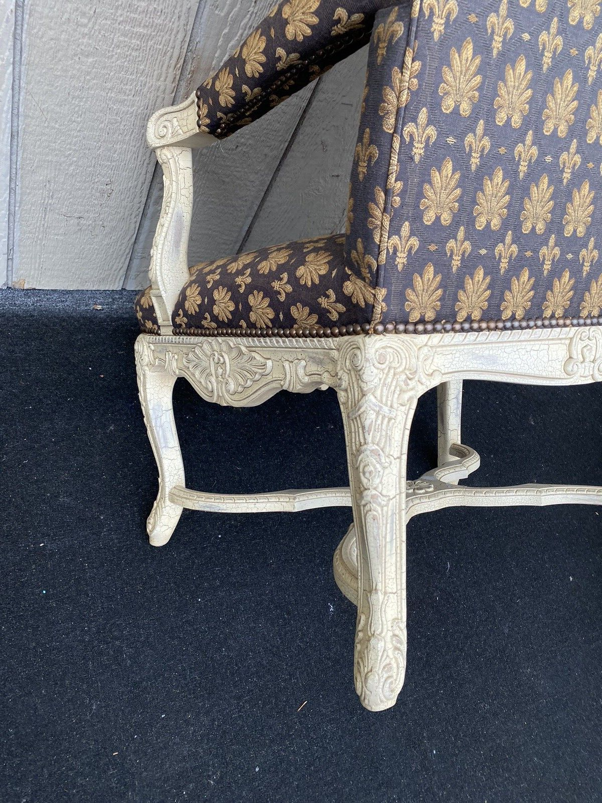 61185  Pair Romantic Shabby Armchair Chair s