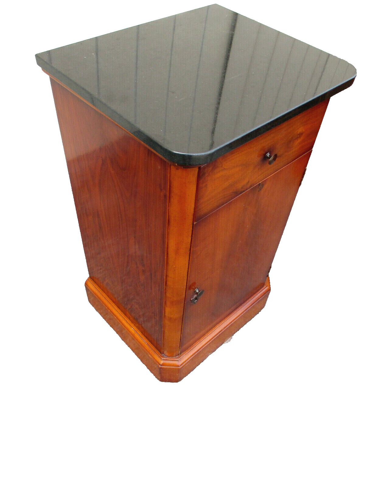 62986  Marble Top BLOOMINGDALES Nightstand End Table Stand