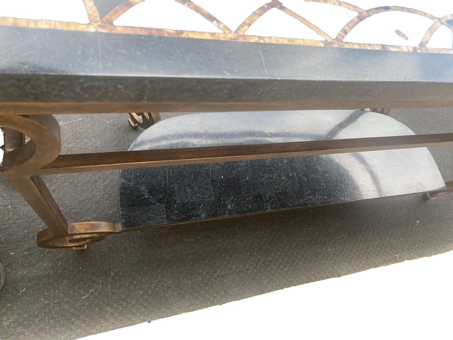 65584 Decorator  Marble Top Console Table Stand Sideboard Server